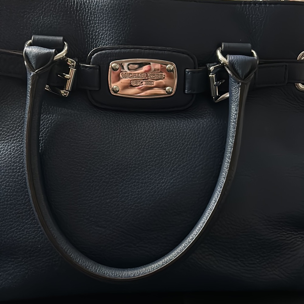 Michael Kors Blue Hamilton Shoulder Bag - Picture 2 of 16